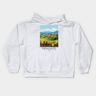 A Pop Art Travel Print of Piemonte - Italy Kids Hoodie